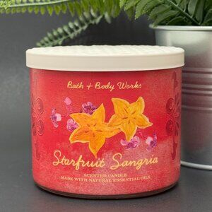 BBW Starfruit Sangria Bath & Body Works 3 Wick Candle